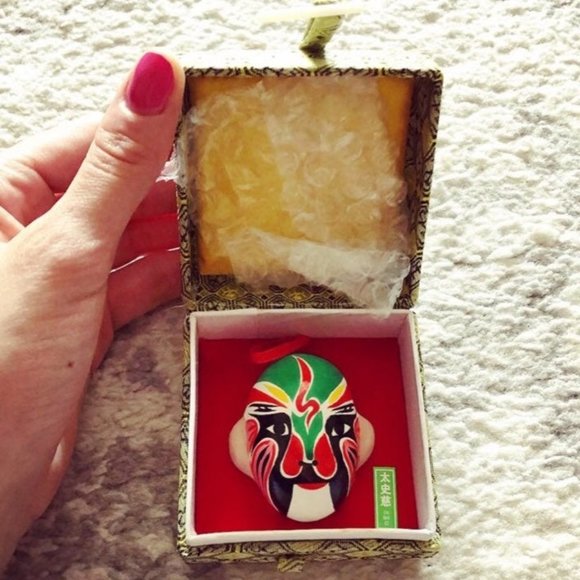 Other - Chinese Opera Mask Pendant + Box